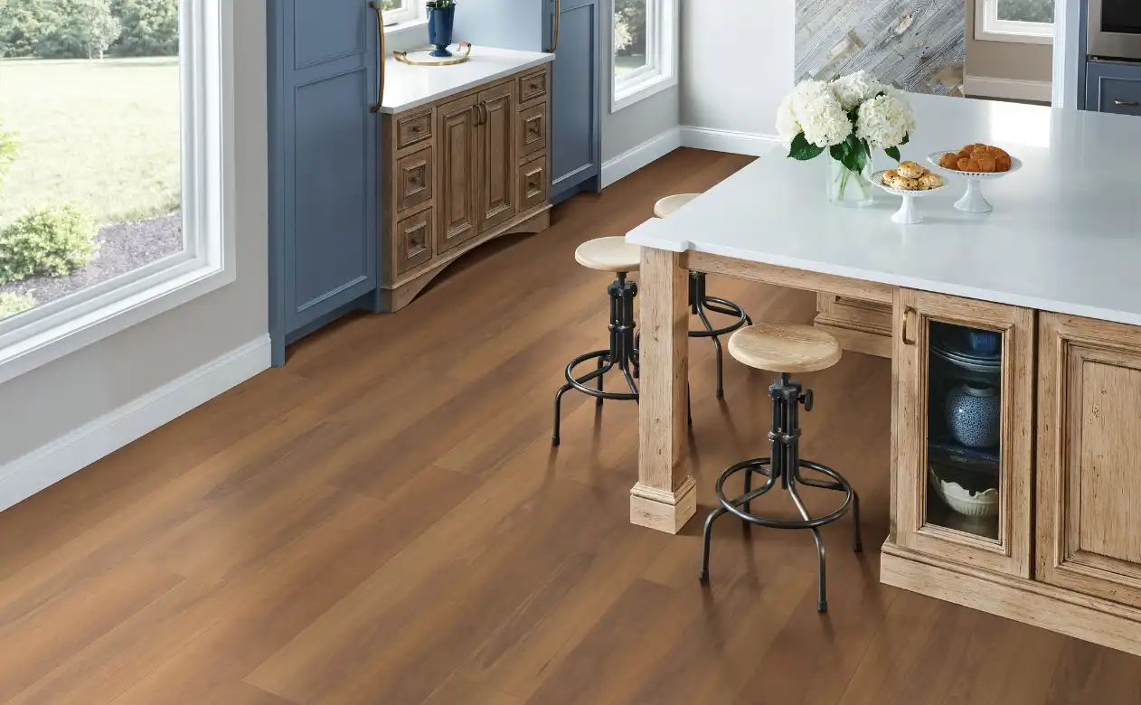 Wood-look Vinyl flooring in kitchen